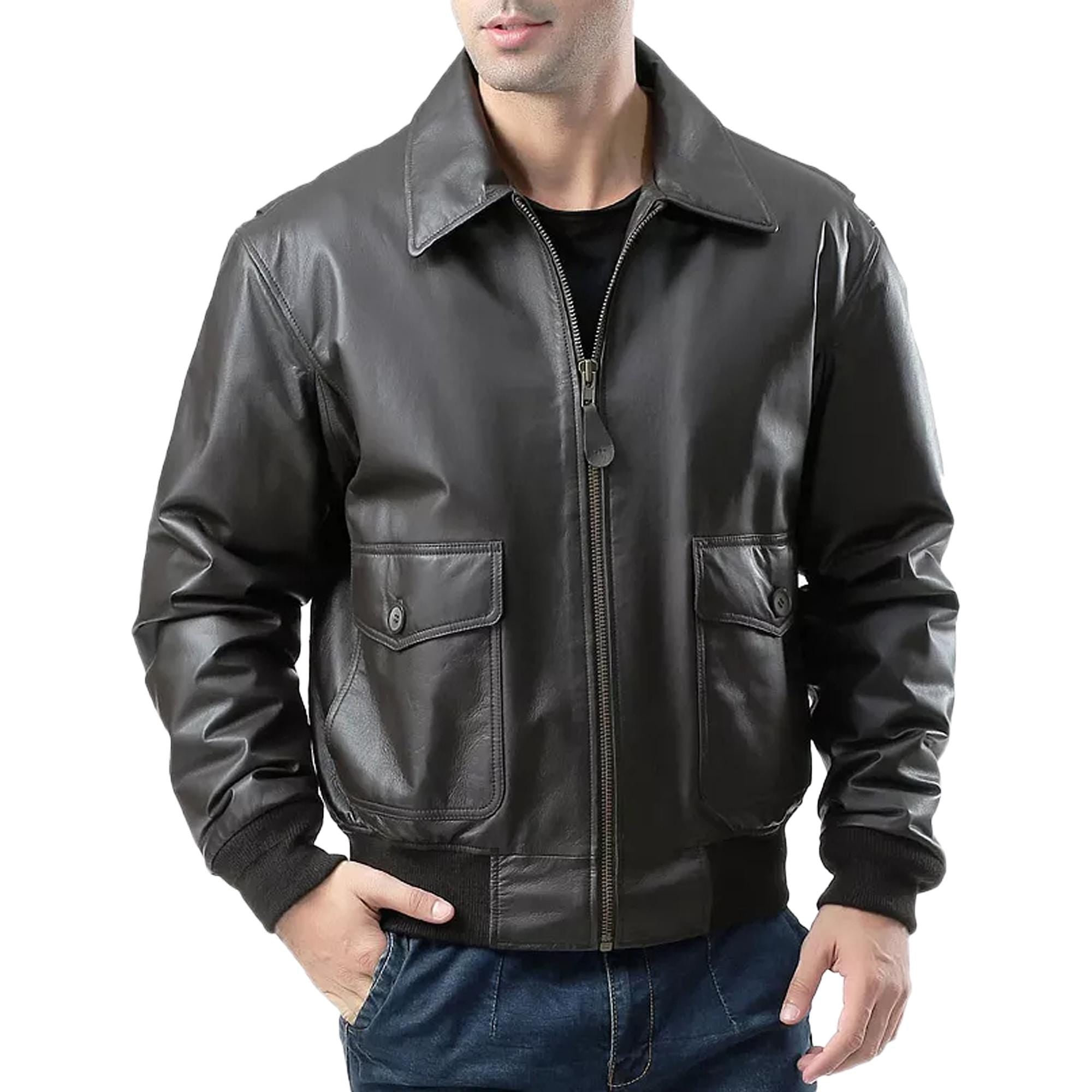 Classic Normad Black Leather Jacket Western Cowboy Biker Style Bomber Jackets For Men