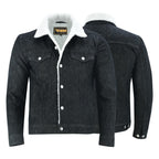 Retro Blue Jean Coat Men's Fur Lined Denim Jacket | Streetwear Vintage Outerwear