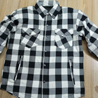 Men's Kevlar Flannel Shirt Armored Plaid Biker Riding Gear | CE-Approved Safety Jacket