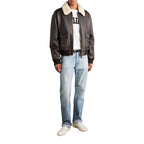 Men Leather Jacket Motorcycle Biker Style Western Cowboy Riding Jacket Classic Casual Warm Winter Coat