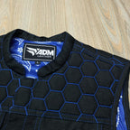 Mens Denim Vest SOA Biker Cutoff Ventilated Mesh Motorcycle Jacket Sleeveless with YKK Zipper