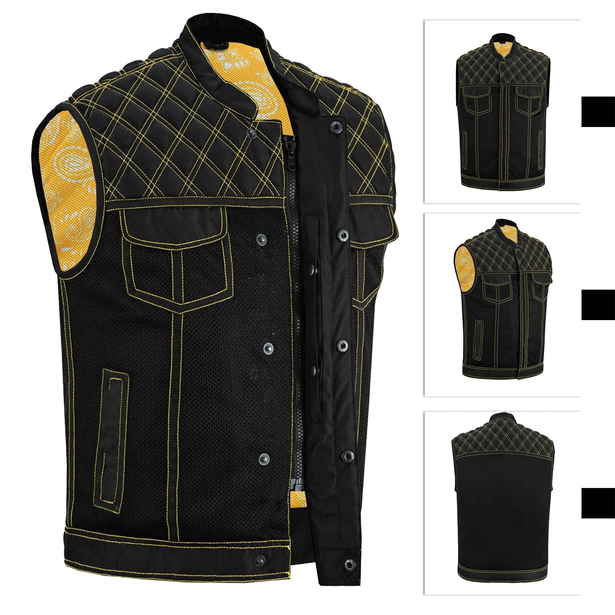 Western Style Biker Vest Men's Distressed Leather Top | Sleeveless Motorcycle Gear