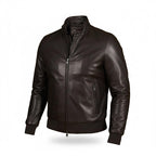 Men’s Motorcycle Biker Leather Jacket Classic Moto Riding Real Leathers Office Work Wear Jacket For Men