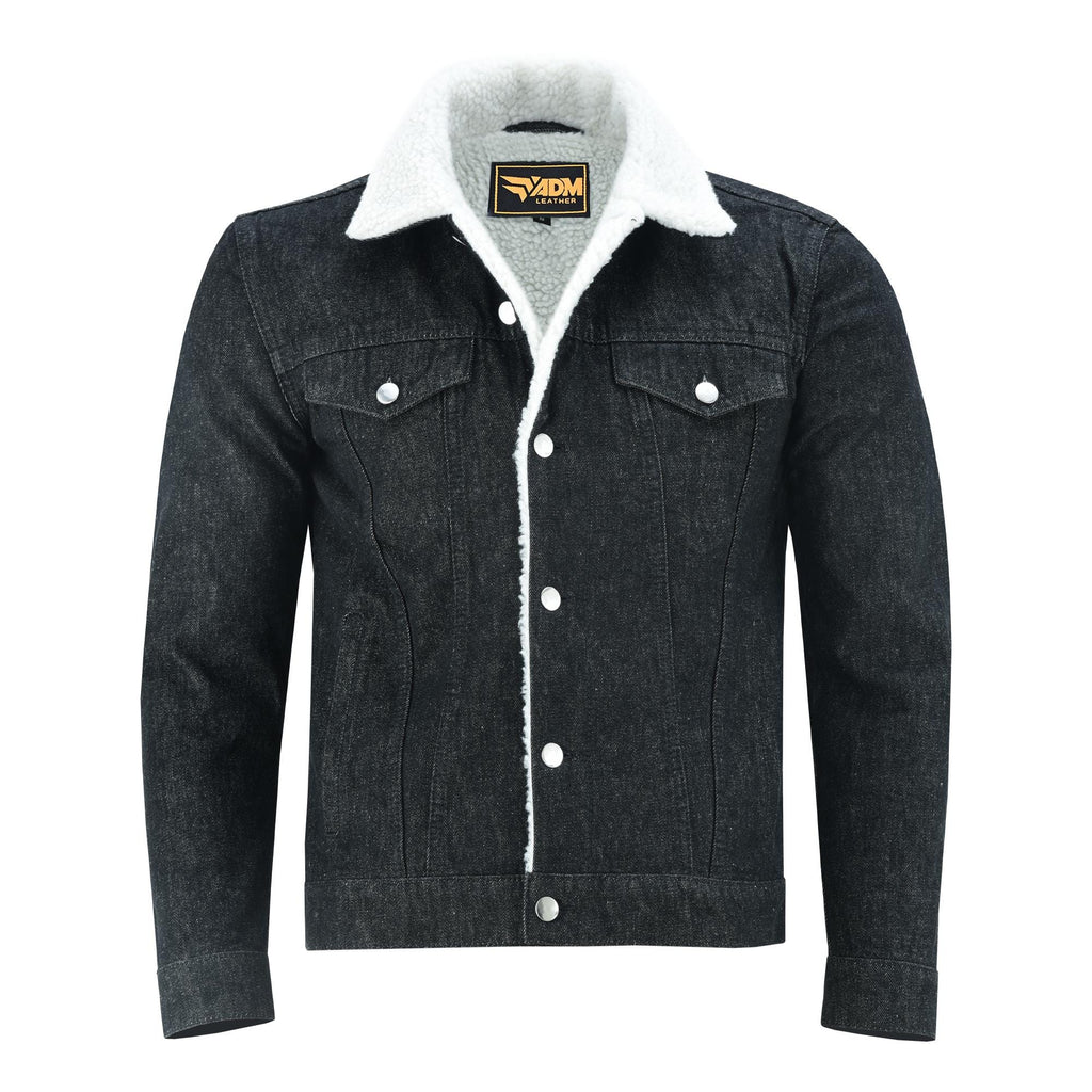 Retro Blue Jean Coat Men's Fur Lined Denim Jacket | Streetwear Vintage Outerwear
