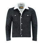 Retro Blue Jean Coat Men's Fur Lined Denim Jacket | Streetwear Vintage Outerwear