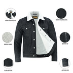 Retro Blue Jean Coat Men's Fur Lined Denim Jacket | Streetwear Vintage Outerwear