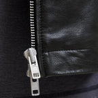 Classic Black Leather Jacket Men Streetwear Fashion Biker Style Jackets For Men