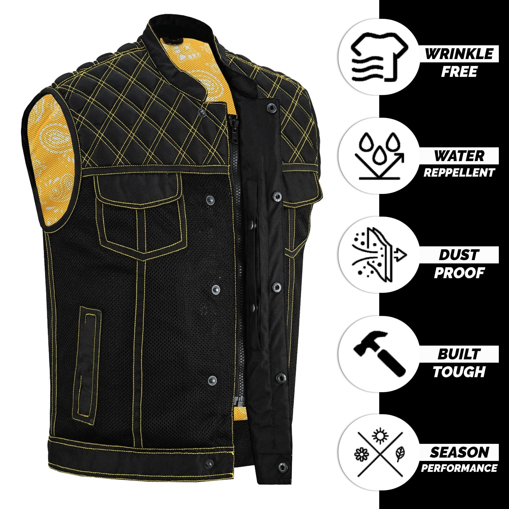 Western Style Biker Vest Men's Distressed Leather Top | Sleeveless Motorcycle Gear