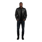 Cyberpunk Style Black Leather Moto Jackets Men's Biker Coat Steampunk Tactical Jacket Motorcycle Coat
