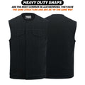 Denim Vest Men Ripped Jean Raw Edge Cut Punk Rock Streetwear Sleeveless Biker Vests