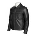 Mens Black Biker Leather Jacket Classic Motorcycle Riding Moto Jackets Western Style Coat