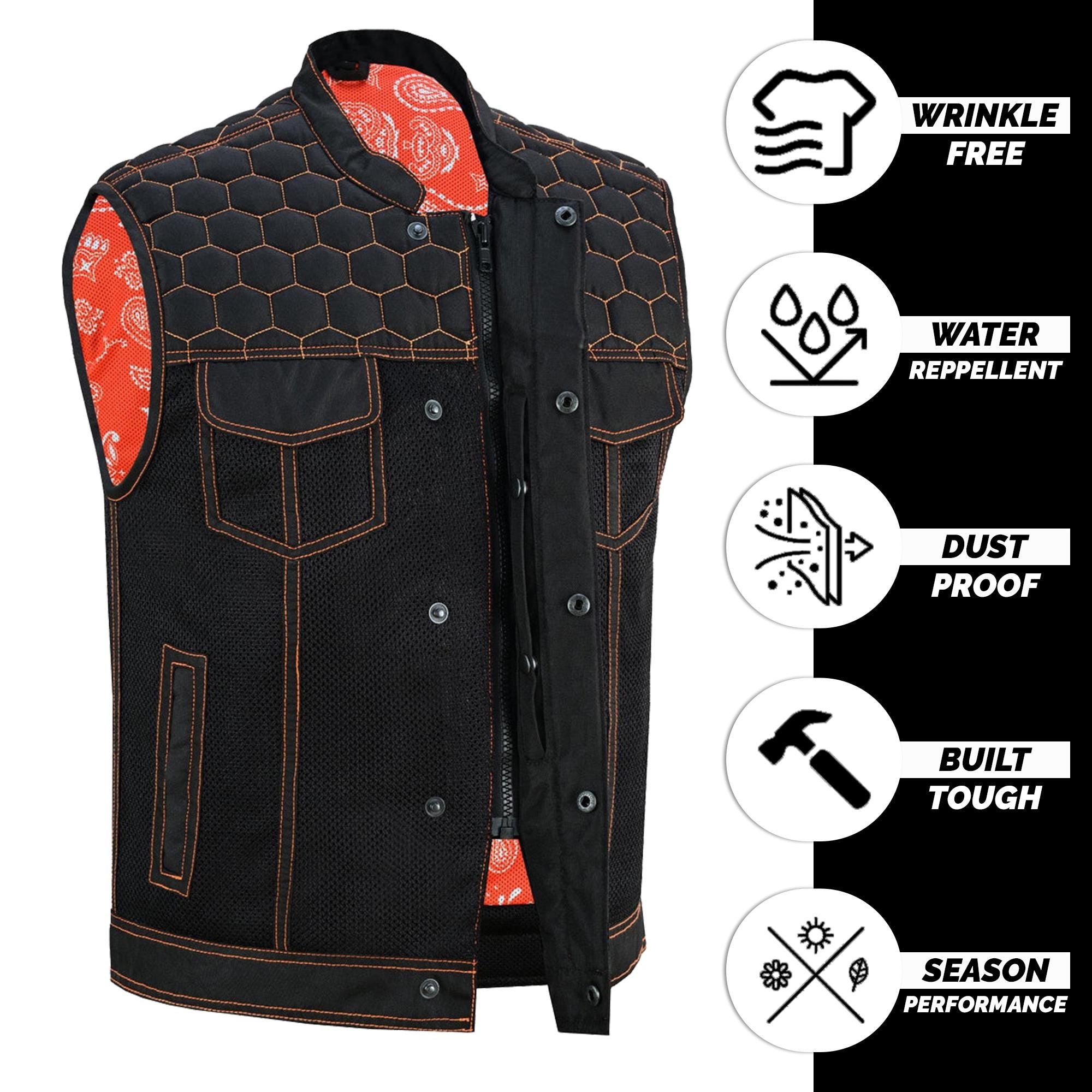 Vintage Black Denim Vest Men's Heavyweight Trucker Jean Vest | Classic Biker Sleeveless Top