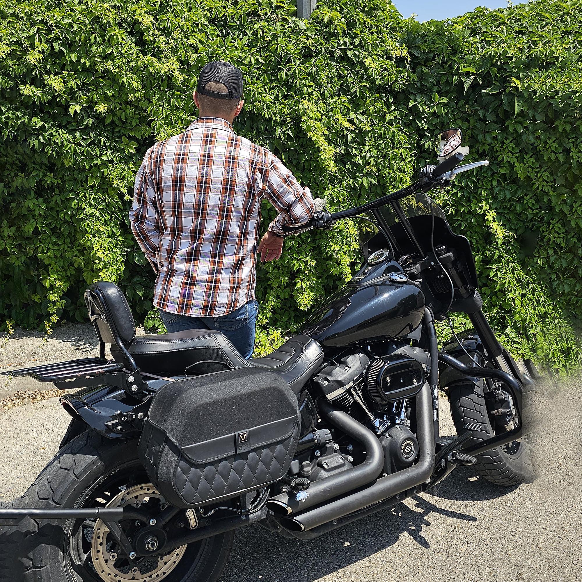 Biker Riding Gear Flannel Kevlar Lined Armored Plaid Shirt | Brown And Black CE-Approved Motorcycle