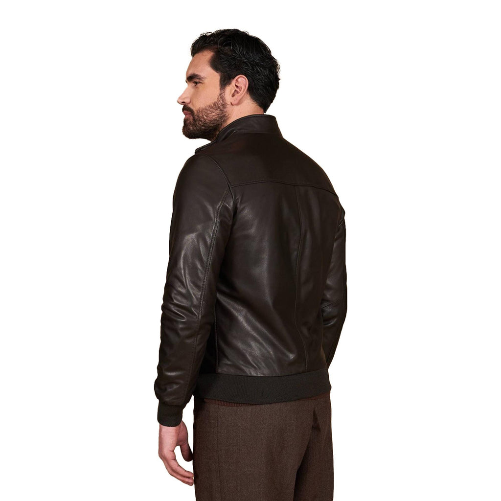 Men’s Motorcycle Biker Leather Jacket Classic Moto Riding Real Leathers Office Work Wear Jacket For Men