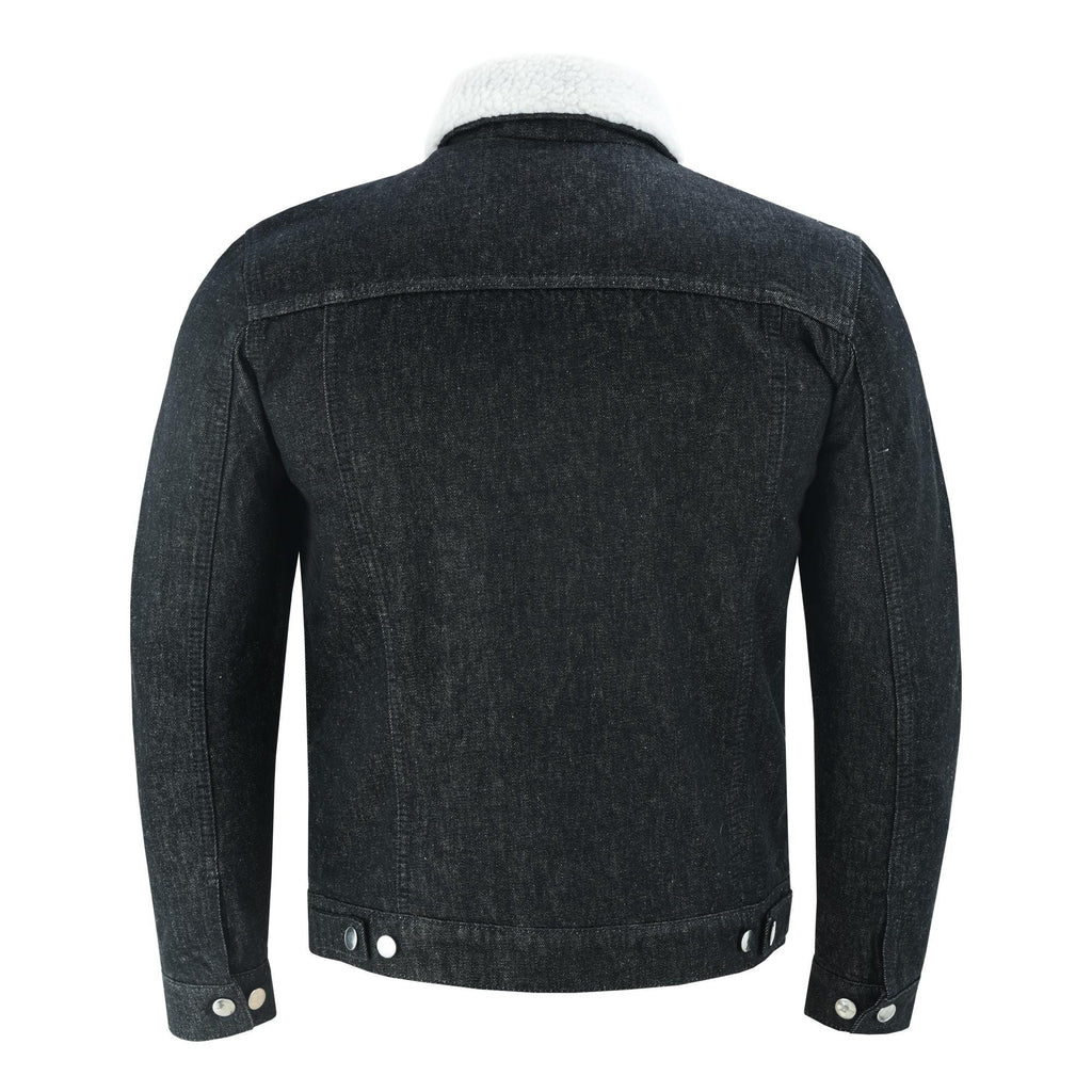 Retro Blue Jean Coat Men's Fur Lined Denim Jacket | Streetwear Vintage Outerwear