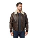 Men Leather Jacket Motorcycle Biker Style Western Cowboy Riding Jacket Classic Casual Warm Winter Coat