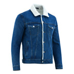 Streetwear Fur Sherpa Lined Jacket Vintage Denim Coat | Men's Classic Winter Jean Jacket