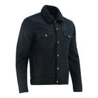 Heavyweight Denim Jacket Men's Fur Lined Streetwear Coat | Vintage Winter Biker Style