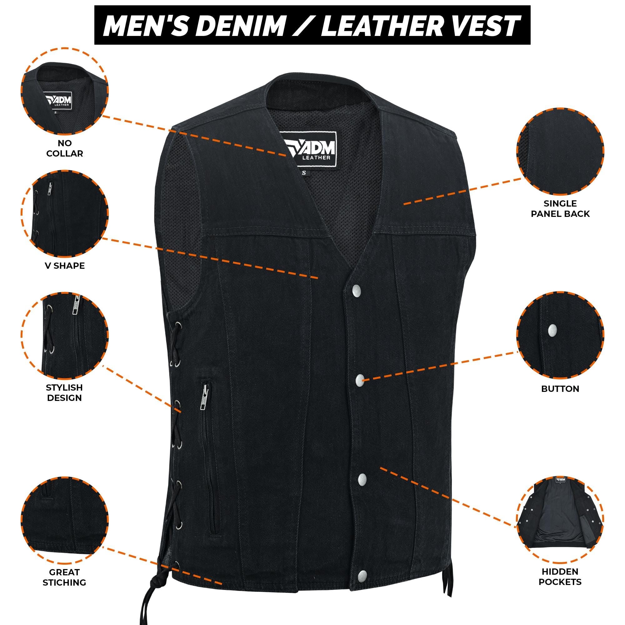 Retro Denim Vest Men Distressed Rocker Sleeveless Jean Jacket Rugged Streetwear Festival Top