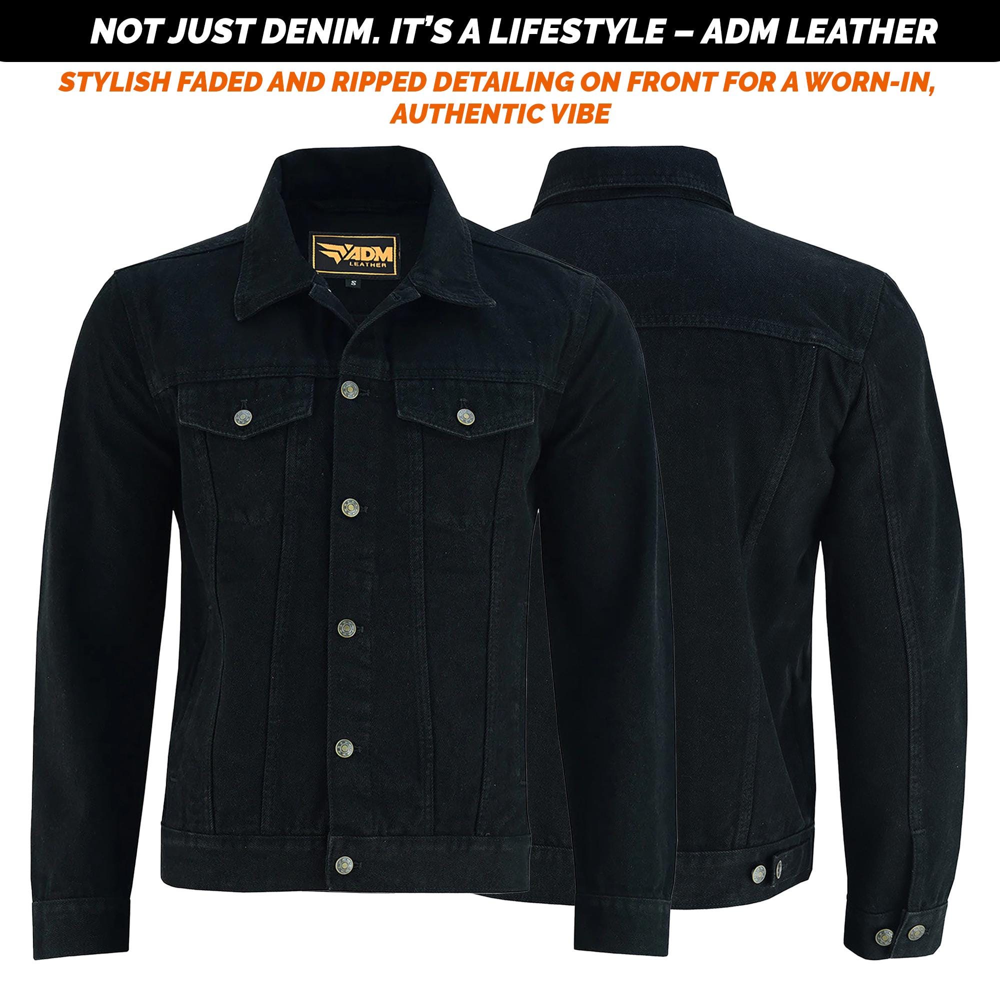 Men's Sherpa Lined Denim Jacket Classic Vintage Jean Coat | Warm Winter Streetwear