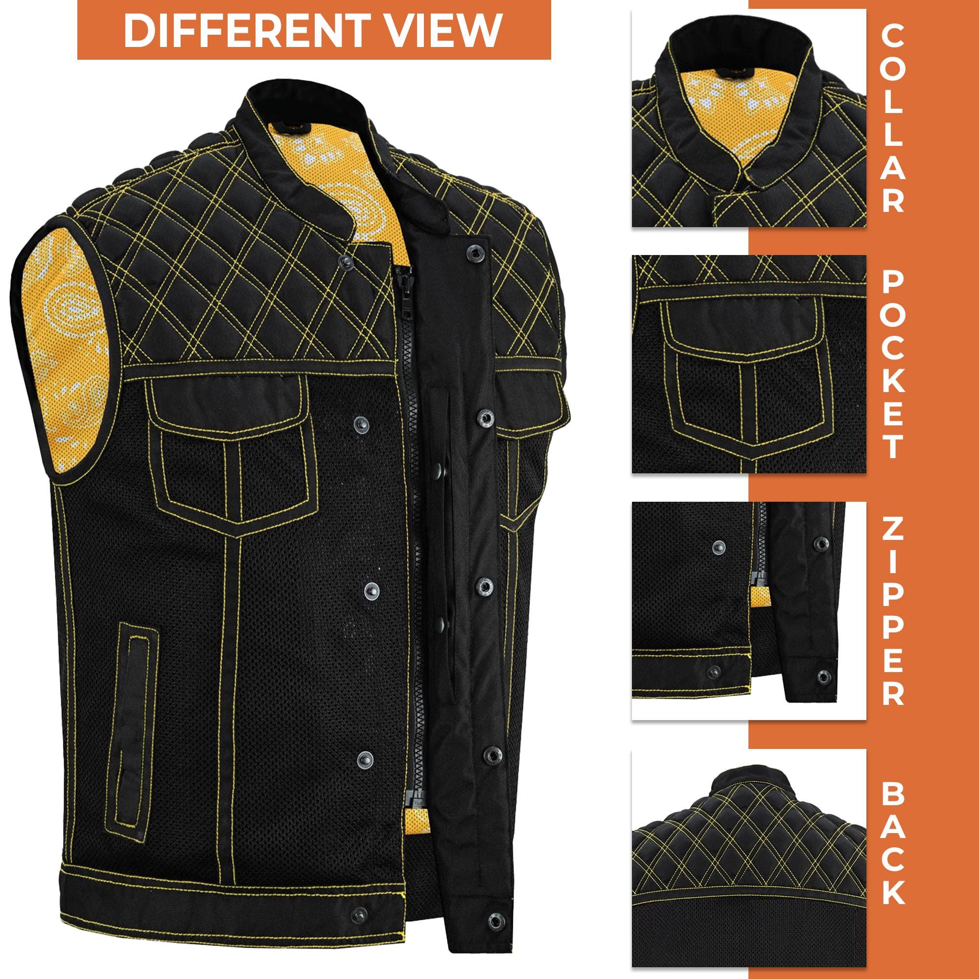 Western Style Biker Vest Men's Distressed Leather Top | Sleeveless Motorcycle Gear