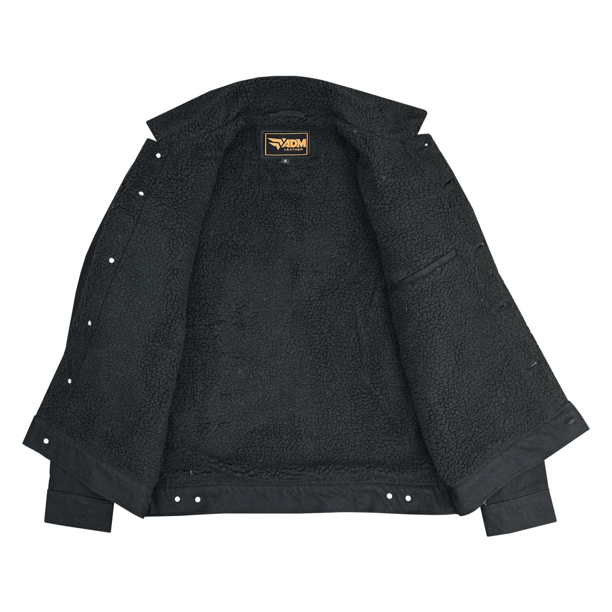 Heavyweight Denim Jacket Men's Fur Lined Streetwear Coat | Vintage Winter Biker Style