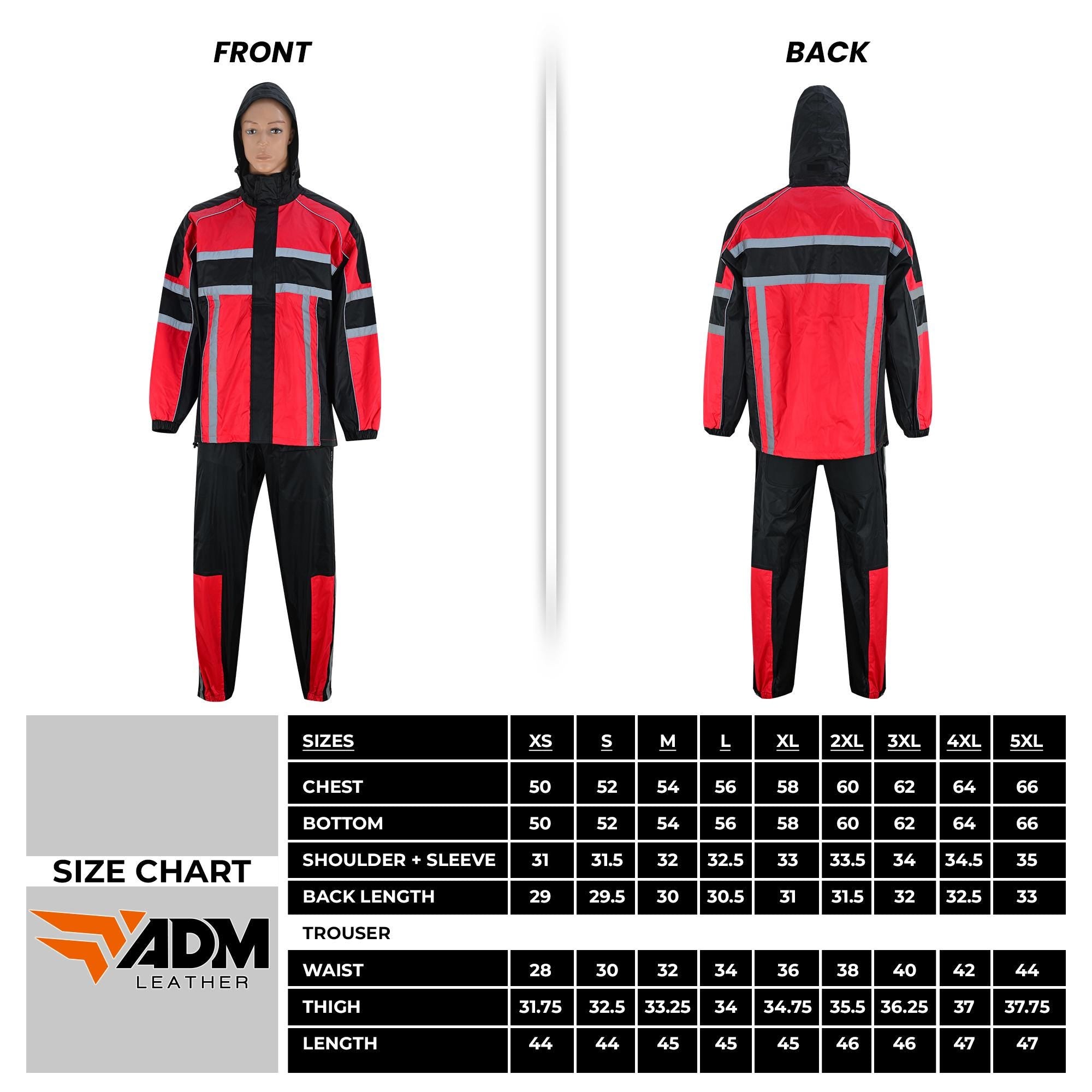 Waterproof Motorcycle Rain Suit: Lightweight Polyester Hooded Jacket & Trousers