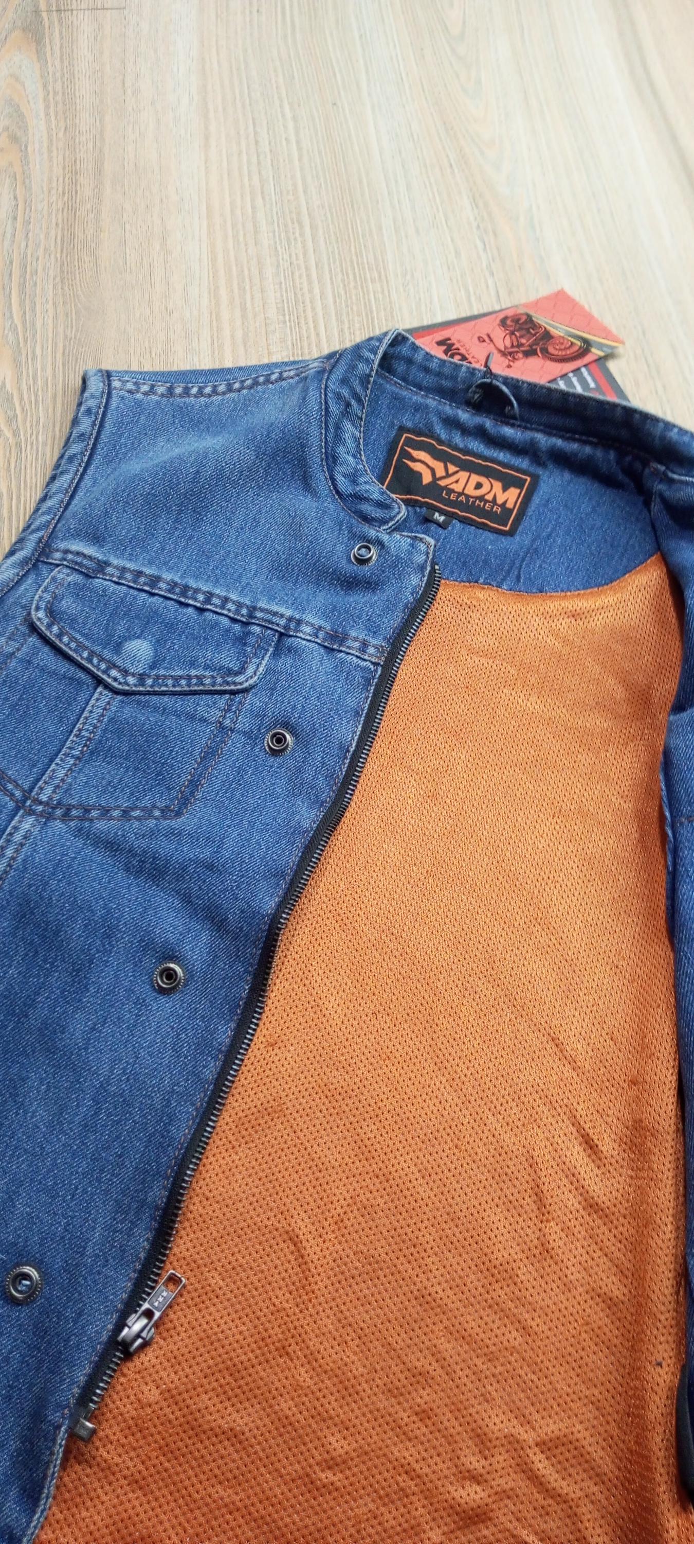 Vintage Mens Denim Vest Fitted Trucker Biker Cutoff Heavyweight Blue Jean Motorcycle Style