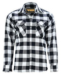 Men's Kevlar Flannel Shirt Armored Plaid Biker Riding Gear | CE-Approved Safety Jacket