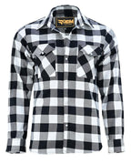 Men's Kevlar Flannel Shirt Armored Plaid Biker Riding Gear | CE-Approved Safety Jacket