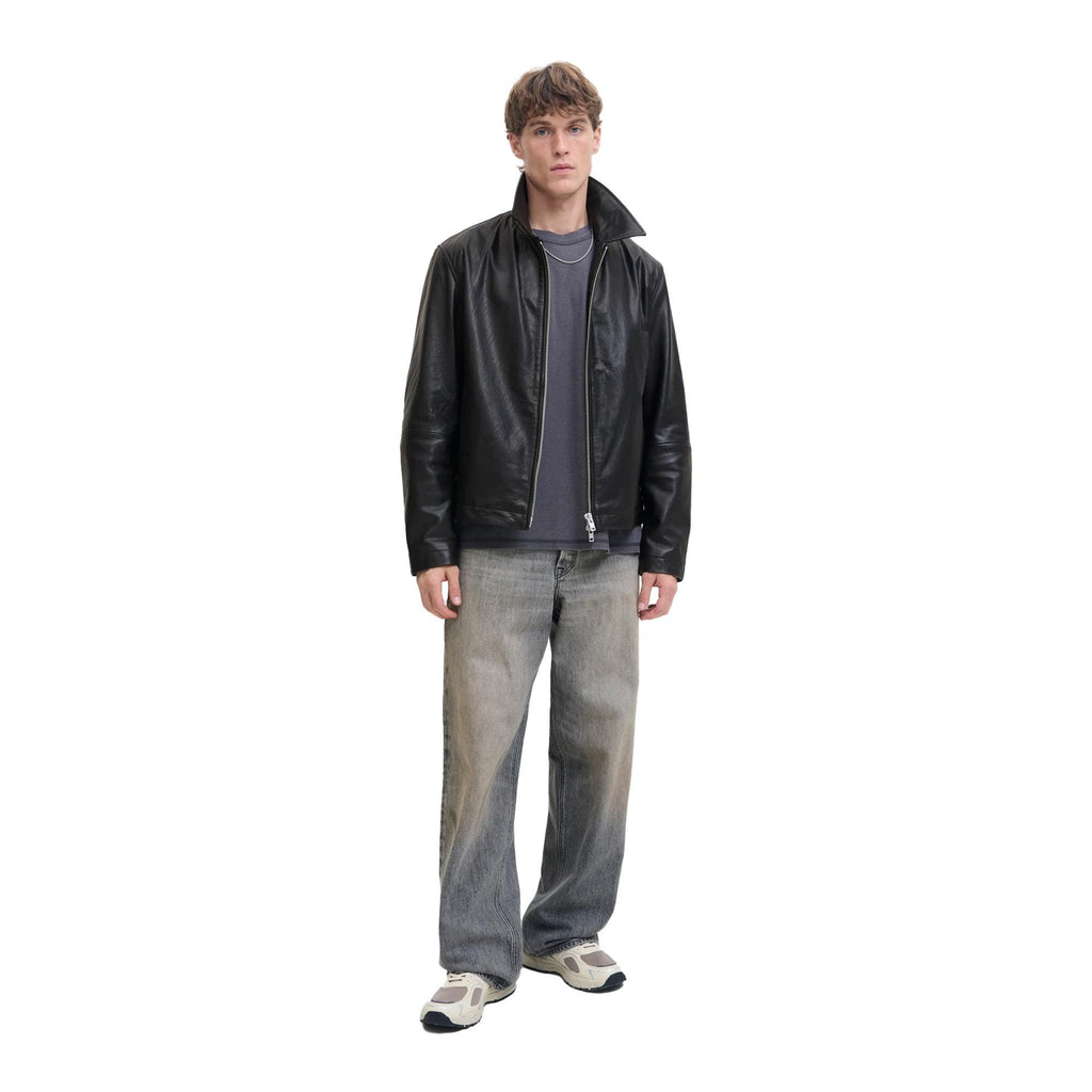Classic Black Leather Jacket Men Streetwear Fashion Biker Style Jackets For Men