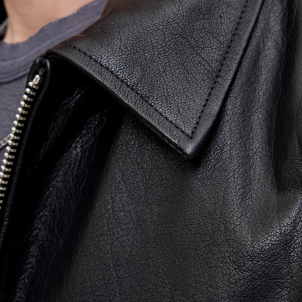 Classic Black Leather Jacket Men Streetwear Fashion Biker Style Jackets For Men