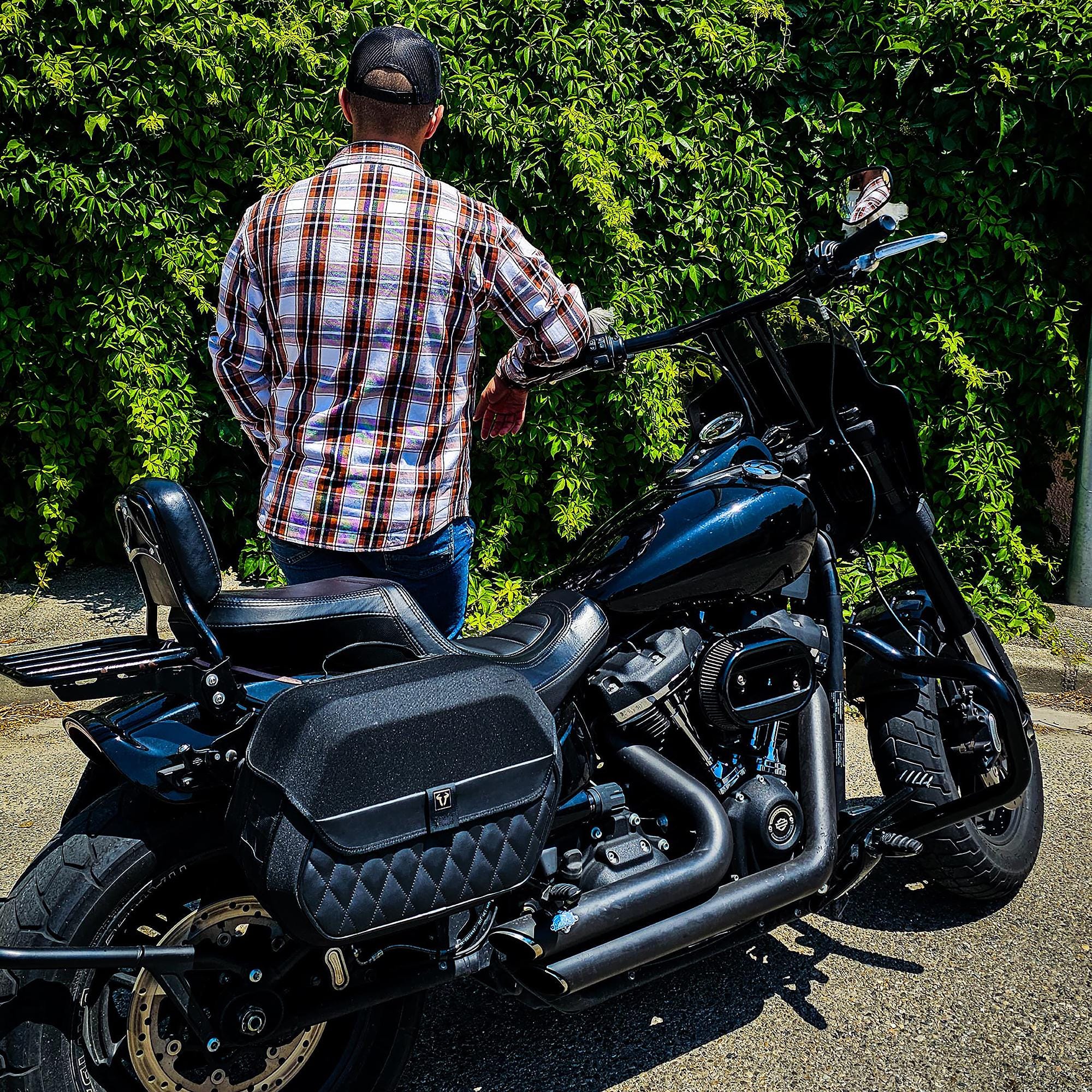 Biker Riding Gear Flannel Kevlar Lined Armored Plaid Shirt | Brown And Black CE-Approved Motorcycle