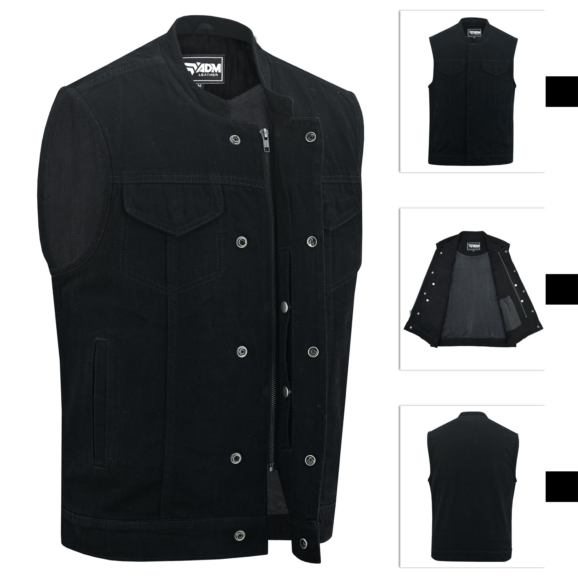 Unisex Acid Wash Vest Retro Rocker Jean Vest | Distressed Festival Denim Cutoff