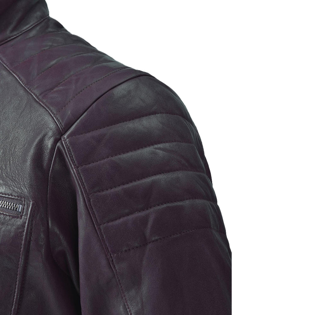 Leathers Jacket Men’s Biker Coat Luxury Quilted Shoulder Premium Real Leather Biker Streetwear Coats