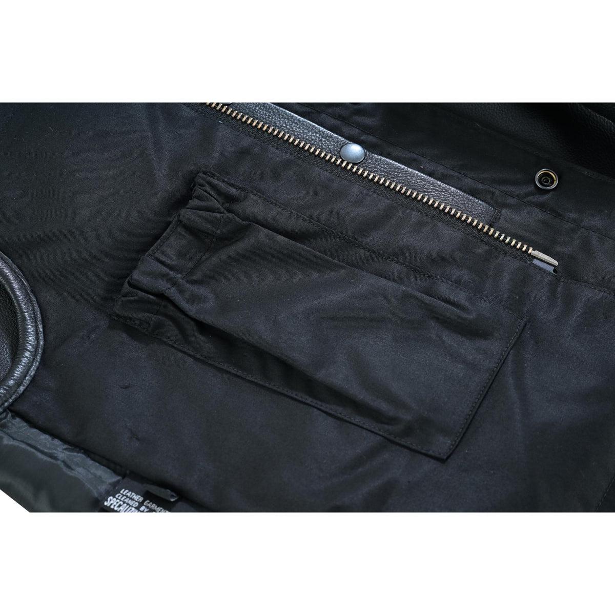 Handmade Cowhide Leather Biker Vest: SOA Club Style, Concealed Carry