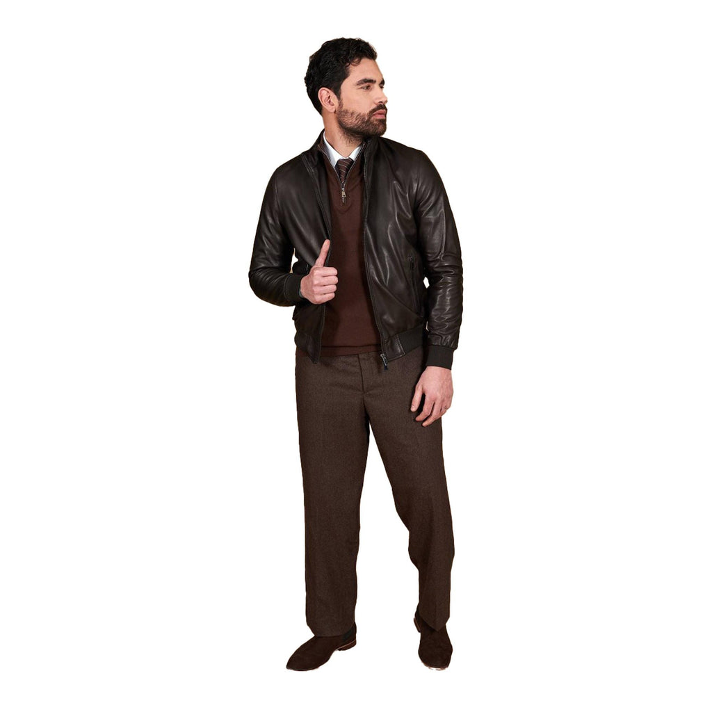 Men’s Motorcycle Biker Leather Jacket Classic Moto Riding Real Leathers Office Work Wear Jacket For Men