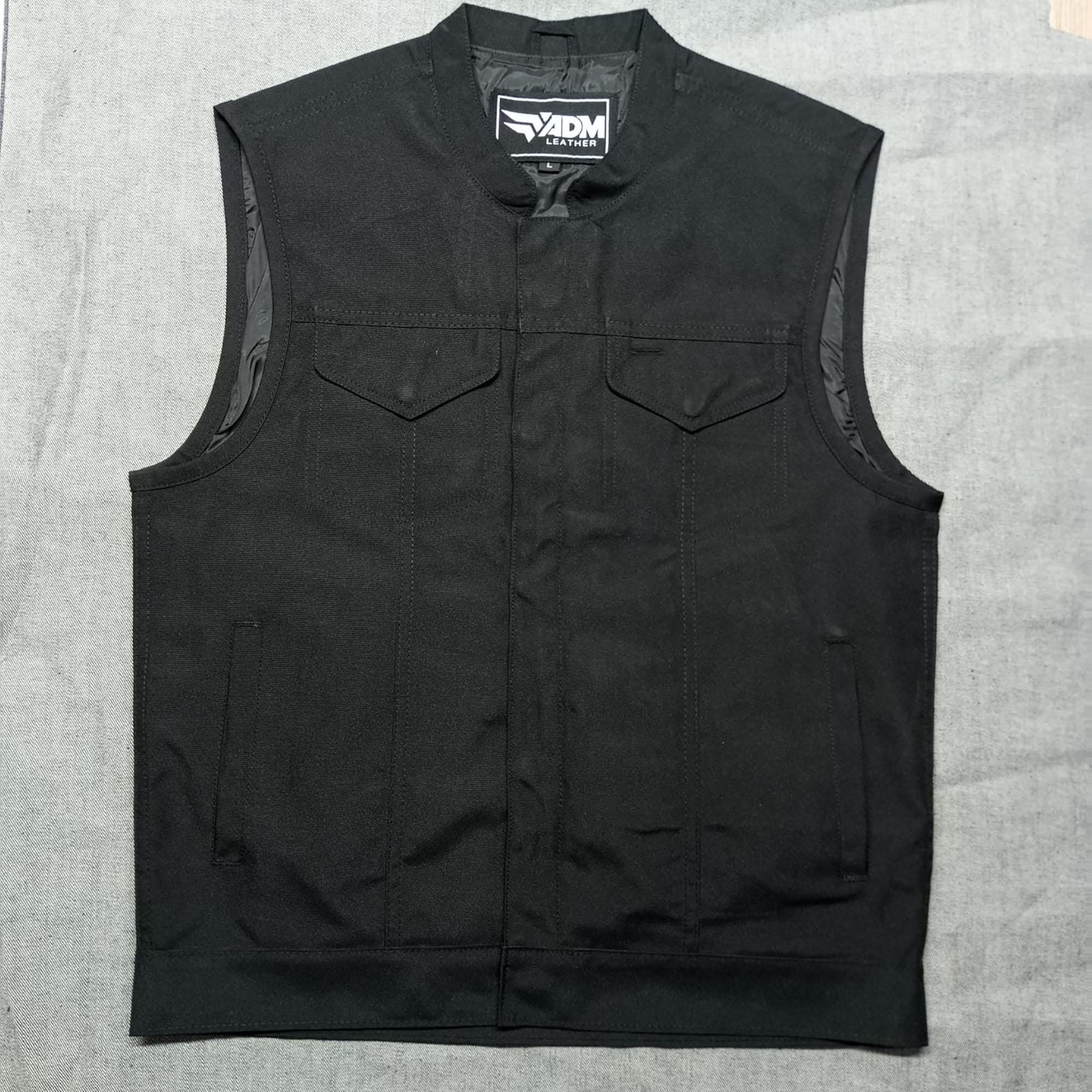 Cordura Motorcycle Vest: Handmade SOA Style Biker Vest with Concealed Carry