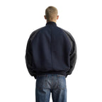 Leather Varsity Jacket Biker Style Baseball Style School Uniform Unisex Streetwear Jackets For Mens