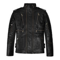 Cyberpunk Style Black Leather Moto Jackets Men's Biker Coat Steampunk Tactical Jacket Motorcycle Coat