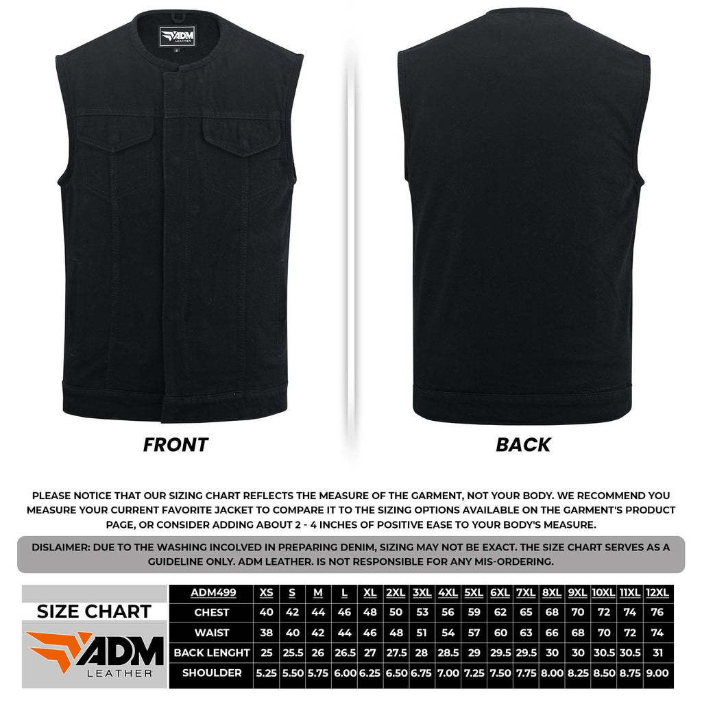 Denim Vest Men Ripped Jean Raw Edge Cut Punk Rock Streetwear Sleeveless Biker Vests