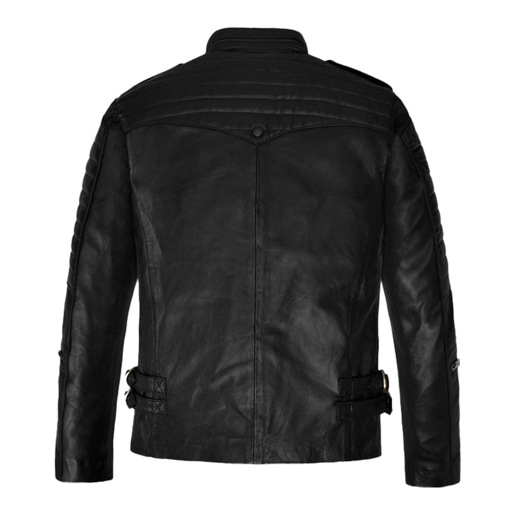 Cyberpunk Style Black Leather Moto Jackets Men's Biker Coat Steampunk Tactical Jacket Motorcycle Coat