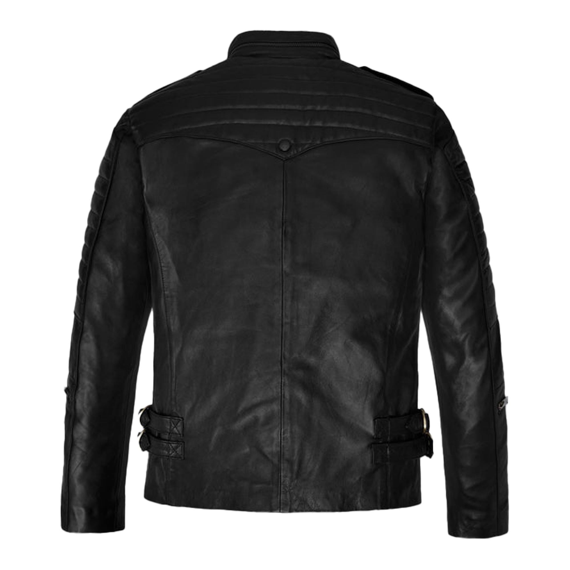 Cyberpunk Style Black Leather Moto Jackets Men's Biker Coat Steampunk Tactical Jacket Motorcycle Coat