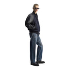 Leather Varsity Jacket Biker Style Baseball Style School Uniform Unisex Streetwear Jackets For Mens
